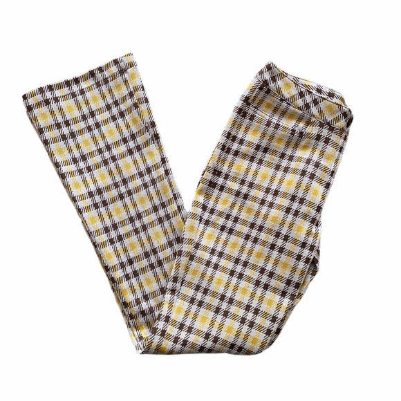 Vintage Pants - Vintage Flare Leg Plaid Pants